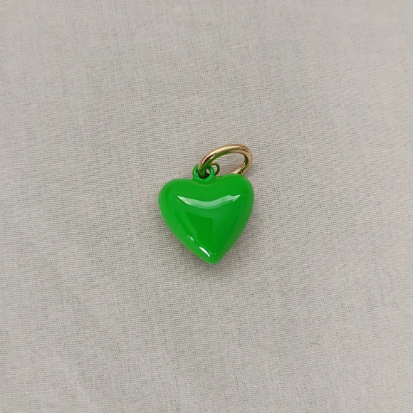 Roxanne Assoulin Bright Green Heart Charm Pendant - Picture 2 of 3